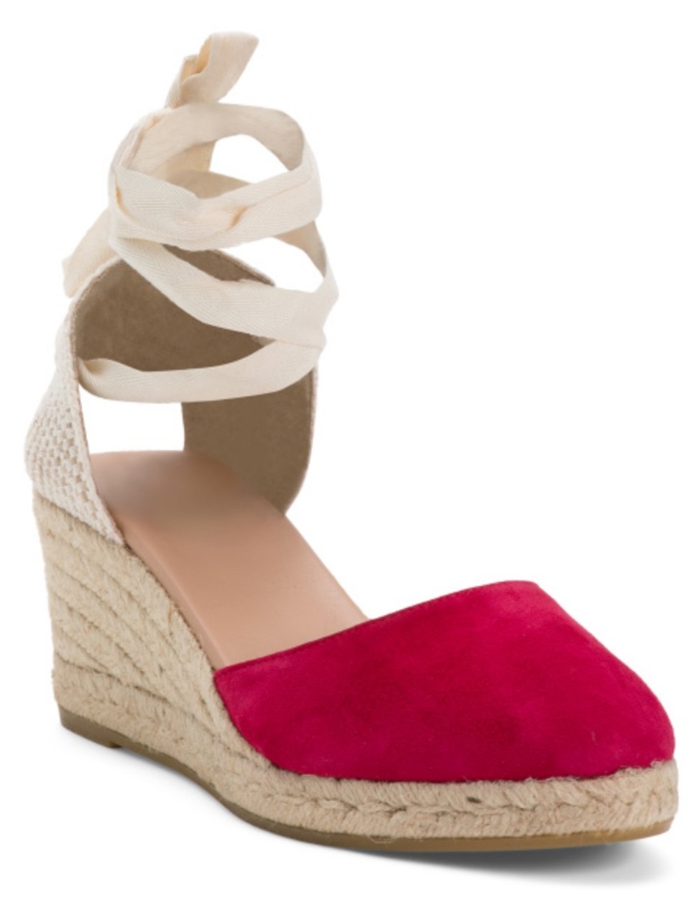 GAIMO Espadrille Wedge Ankle-Tie Sandal